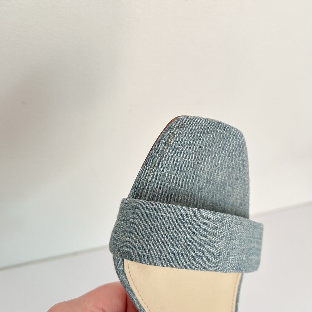 J. Mclaughlin Esme Denim Block Heels Blue Size 8.5 - Picture 6 of 7